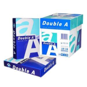 Double A - Printer Copy Paper, Size A4, GSM 80, 500 Pages Ream (Bundle of 5 Reams )