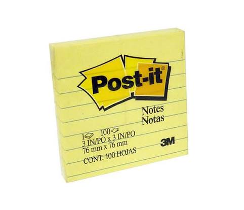 3M 630 3×3 ruled Post-it sticky notes