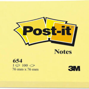 3M 654 3×3 Post-it sticky note pad