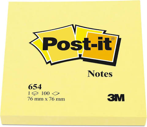3M 654 3×3 Post-it sticky note pad