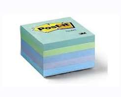 3M 654-5AQ 3×3 Aquatic Color Post-it Pad