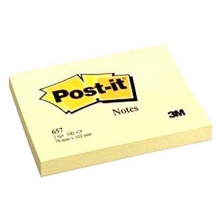 3M 657 3×4 Post-it Pad pack of 12 pads