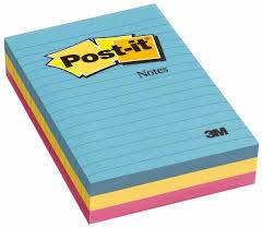 3M 660-3AU 4×6 ruled Ultra Color Post-it pad