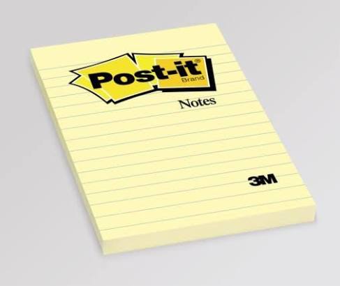 3M 660 4×6 ruled yellow Post-it pad