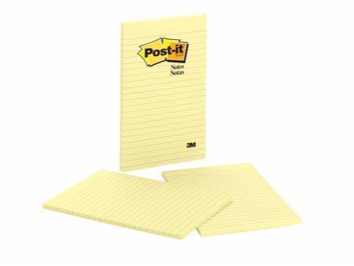 3M 663 5×8 ruled yellow Post-it pad A5
