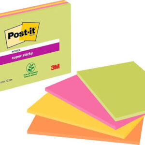 3M 6845-SSP 8×6 assorted Super Sticky Notes