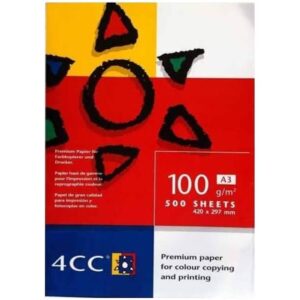 4CC A3 100 GSM paper pack of 500 sheets