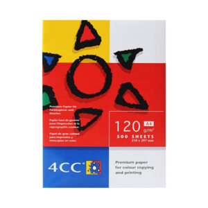 4CC A4 120GSM paper pack with 500 sheets