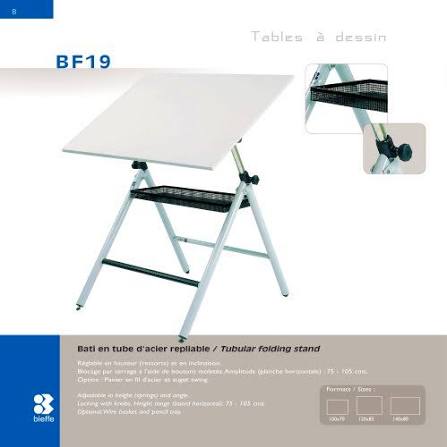 ALFI BIEFFE BF 19 folding stand with 85 x 140 cm drafting board