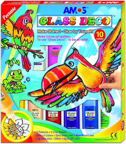 Amos peelable glass deco 10 colours