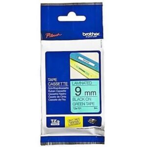 Brother M-721 9mm black on green labelling tape