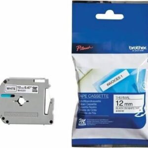 Brother MK-231 12mm black on white labelling tape