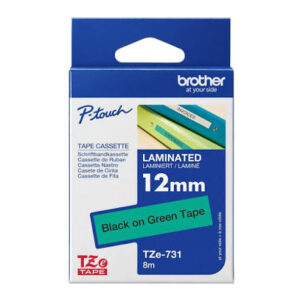Brother TZe-731 12mm black on green labelling tape