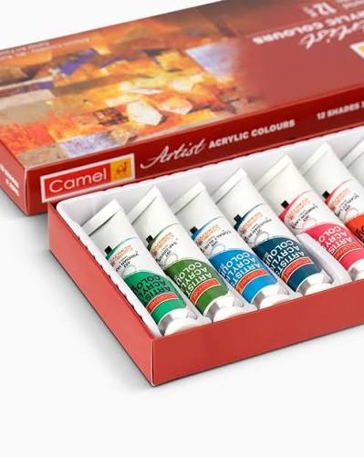 Camel acrylic colours 20ml set of 12 shades