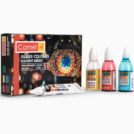 Camel Glass Colours solvent-based 20ml set with 5 shades