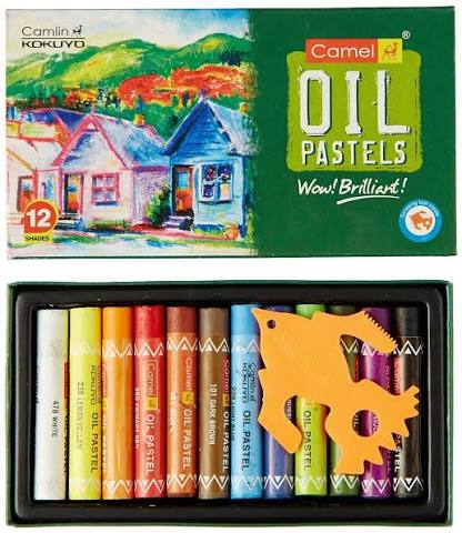 Camel oil pastels 12 shades colour set