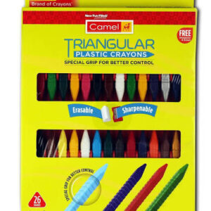 Camel triangular plastic crayons 26 shades set