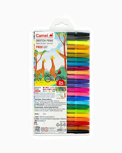 Camlin Sketch Pens in 24 assorted shades
