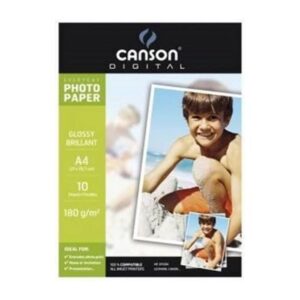 Canson glossy photo paper A4 180gsm 10 sheets
