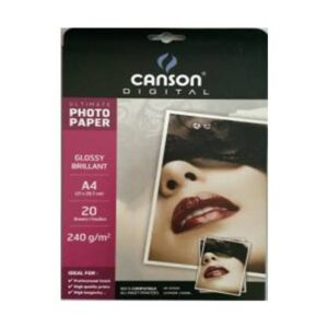 Canson glossy photo paper A3 240gsm 20 sheets
