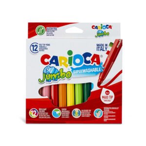Carioca Jumbo Maxi Tip markers in 12 colours