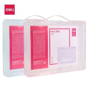 Deli 5702 plastic box file for storing and organizing documents