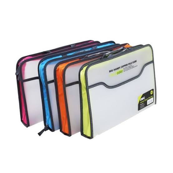 Deli W38129 handy zipper file bag for organizing documents