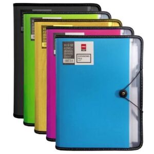 Deli W38965 A4 expanding file 7 pockets 6 dividers